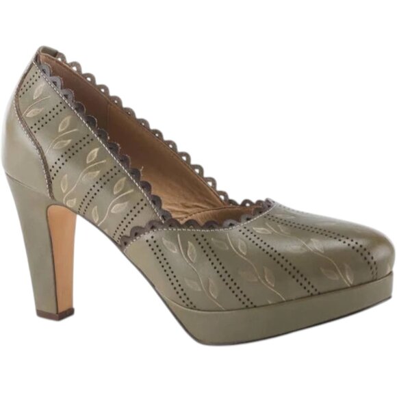 Spring Step L'Artiste Zurisis Leather Pumps - Tan/Gold - 41 - Picture 1 of 10